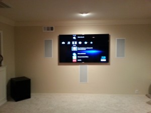 75 inch Samsung with Niles in-wall Speakers